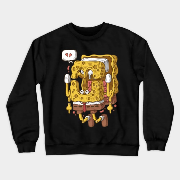 Sponge Broke Crewneck Sweatshirt by karyatansu